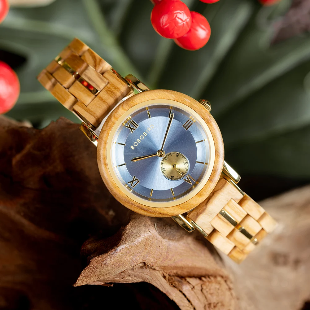 BOBO BIRD Wood Watch Women Quartz Wristwatch New Design Female Simple Fashion Watch Personalized Engraved Gift Box Reloj Mujer