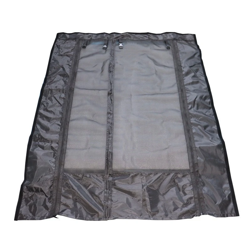 Door curtain breathable anti-mosquito door curtain with zipper Teslin net RV rolling door curtain magnetic attraction