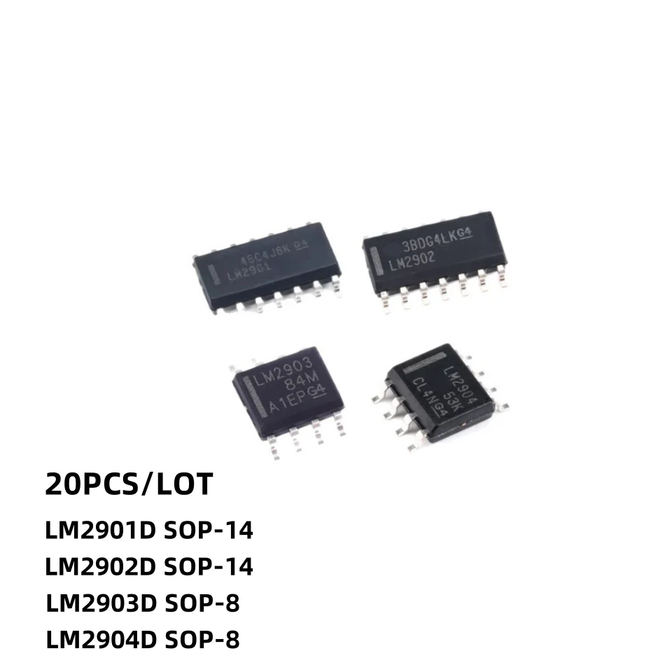20PCS/LOT LM2901D LM2902D LM2903D LM2904D SOP-14 SOP-8 Amplifier IC
