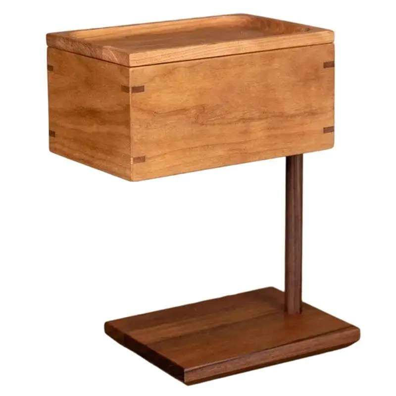 

Hot Trend-Living Room Universal Solid Wood Desktop Vertical Paper Storage Box Light Retro Tissue Box Beautiful And Practical