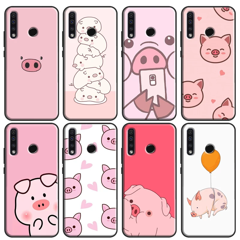 Cartoon Pig Piggy Cover For Huawei Honor 10 Lite 9 20 10i 8X 9X 10X Lite 8A 9A 8S 9S 4C 6C 7C 7A Pro Cover