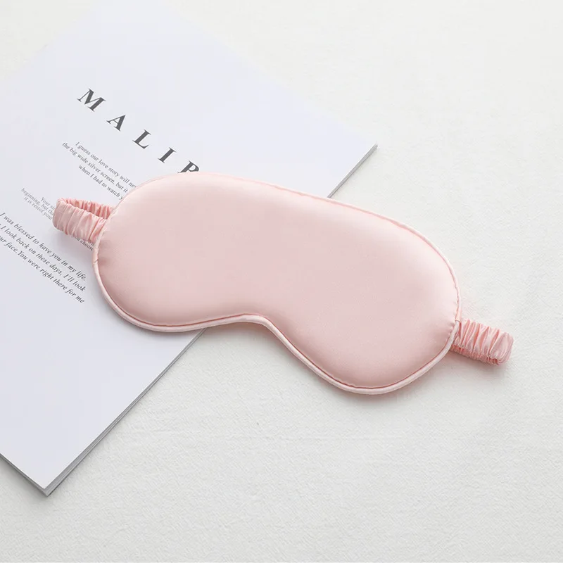 Three-Piece Set High End Silk Eye Mask Breathable Light Blocking Eye Protection Nap Break Sleep Portable Cooling Sensation