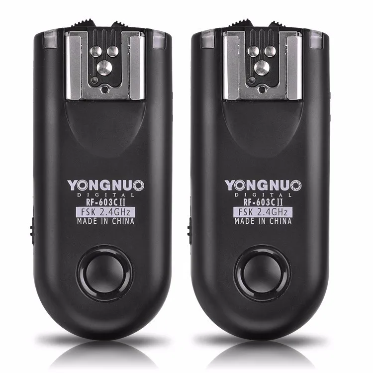 Yongnuo RF-603C RF603C II C1 Radio Wireless Remote Flash Trigger per Canon 1100D 1000D 700D 650D 600D 550D 500D 450D 400D