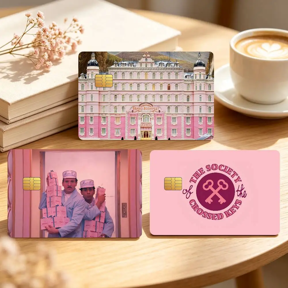 The G-Grand Budapest Hotel Credit Card Sticker Waterproof Anti-Scratch 4PCS Bank Debit Traffic Cover Decoration
