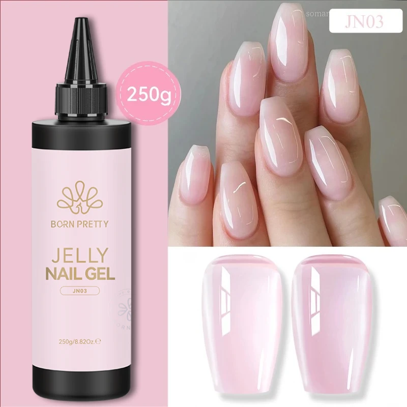 BORN PRETTY 250g 6-in-1 Gel-Nagellack Multifunktionaler Nagelspitzen-Kleber Verstärkungsnägel Super Base Top Coat Nagelverlängerung
