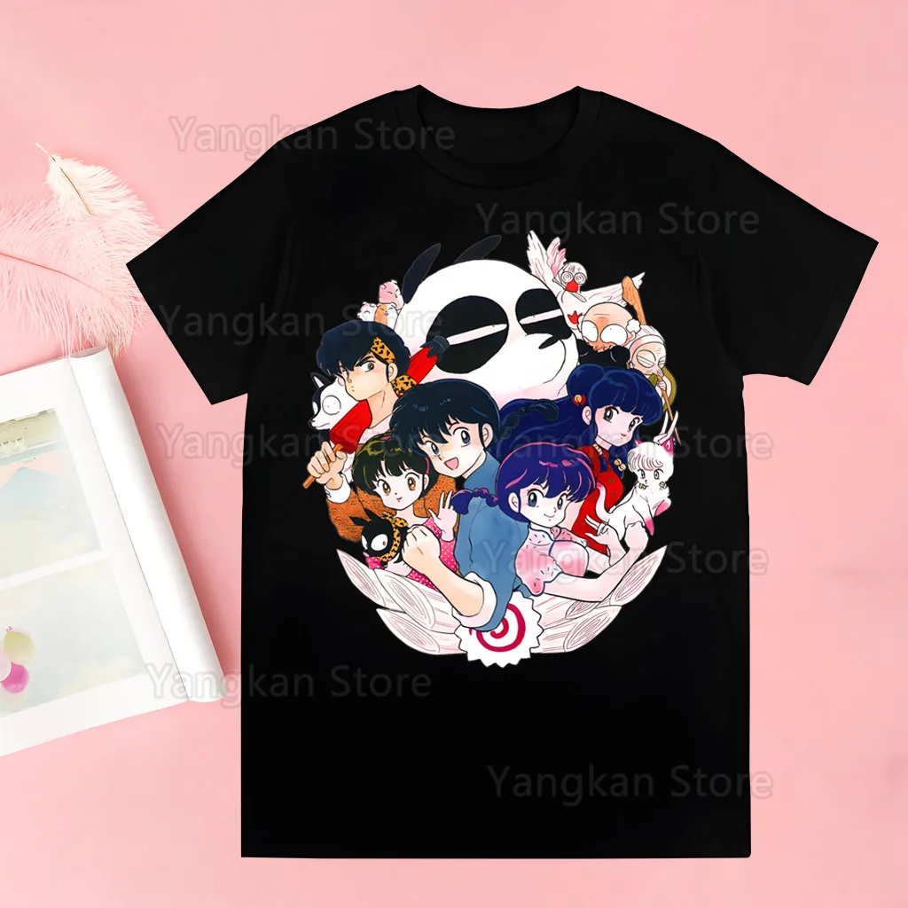 Ranma 12 T-shirts Funny Hip Hop Summer Women Men Ranma 1⁄2 Tshirts Streetwear Ulzzang Harajuku T-Shirt