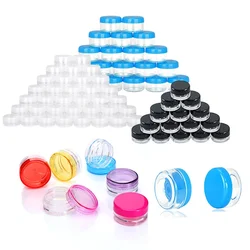 10Pcs 2/3/5/10/15/20g Small Clear Plastic Cosmetic Jars w/ Lids Empty Mini Round Travel Sample Containers For Creams Nail patch