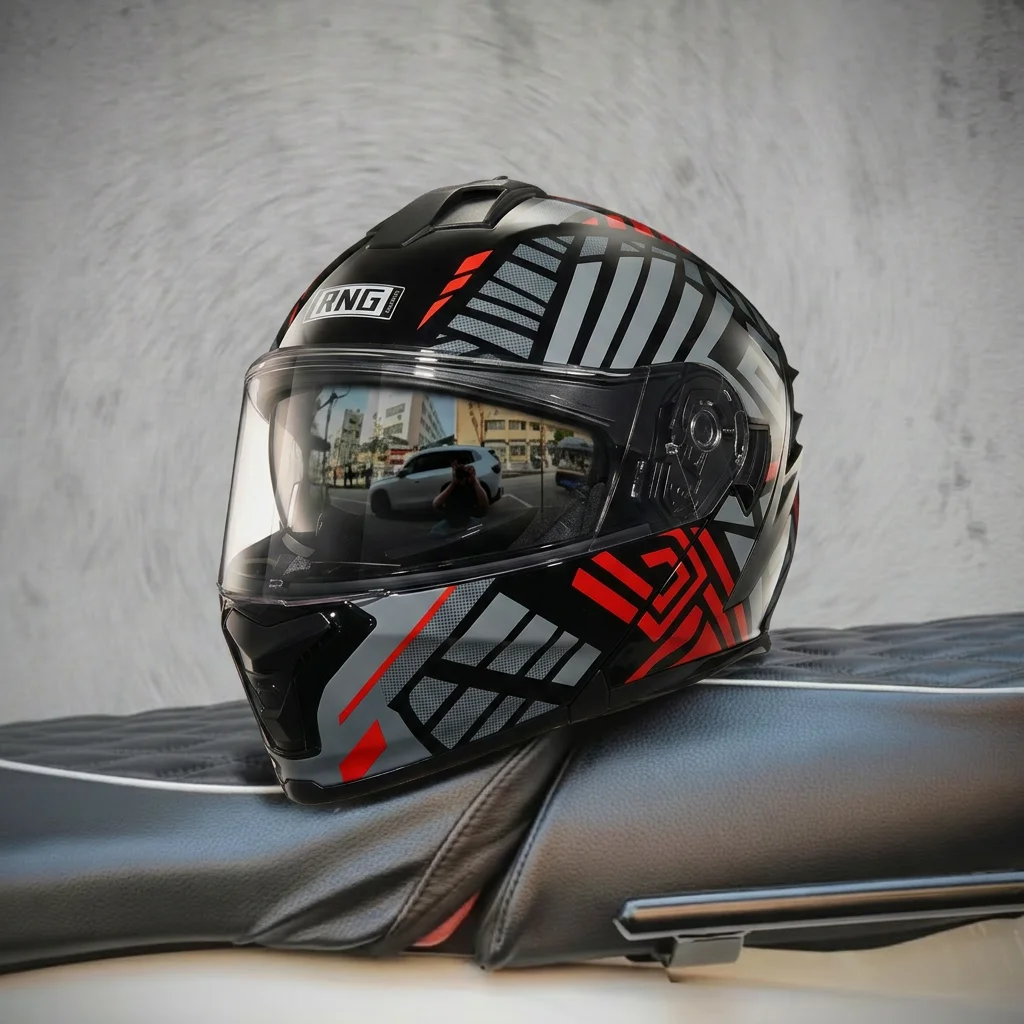 

MRC 2026 New Motorcycle Professional Racing Flip Up Helmet ABS Material Modular Dual Lens Helmets DOT Certification