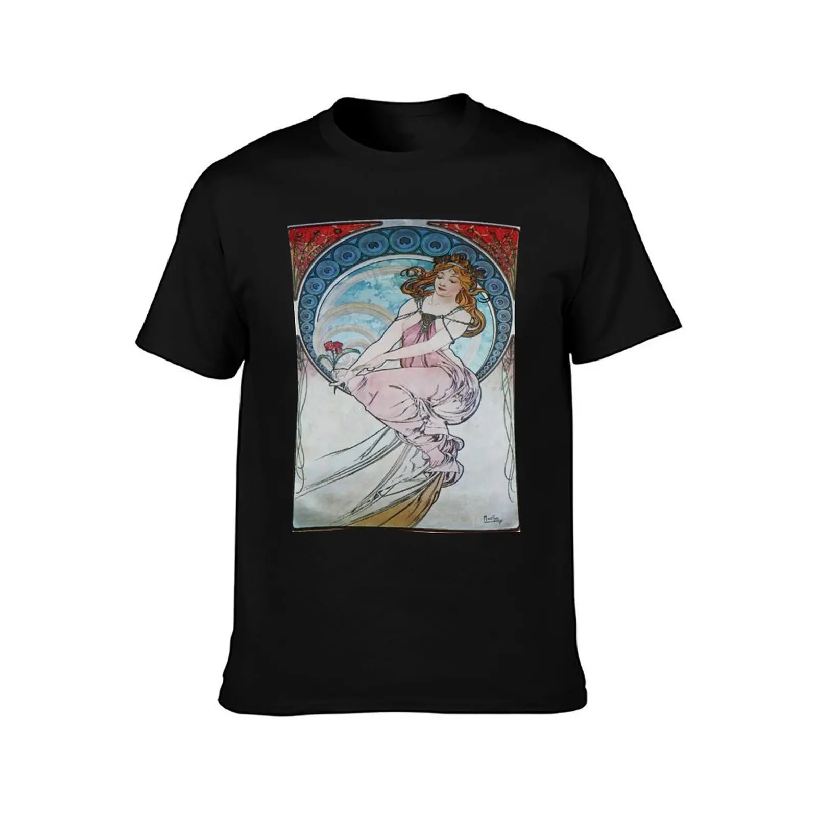 alfons mucha - alphonse mucha T-Shirt Plus Size Summer Casual T-Shirt