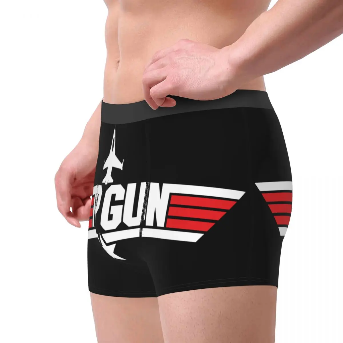 Novelty Maverick Film Top Gun Boxers Shorts Panties Men\'s Underpants Breathable Briefs Underwear