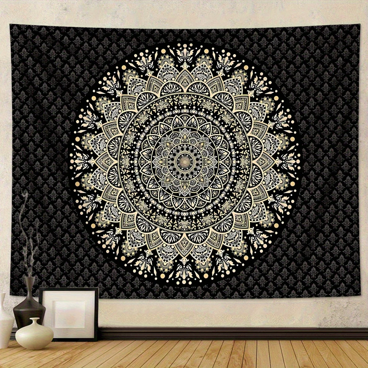 Bright Mandala Theme Digital printing polyester wall hanging tapestry decorative Living room bedrooms Office background gift