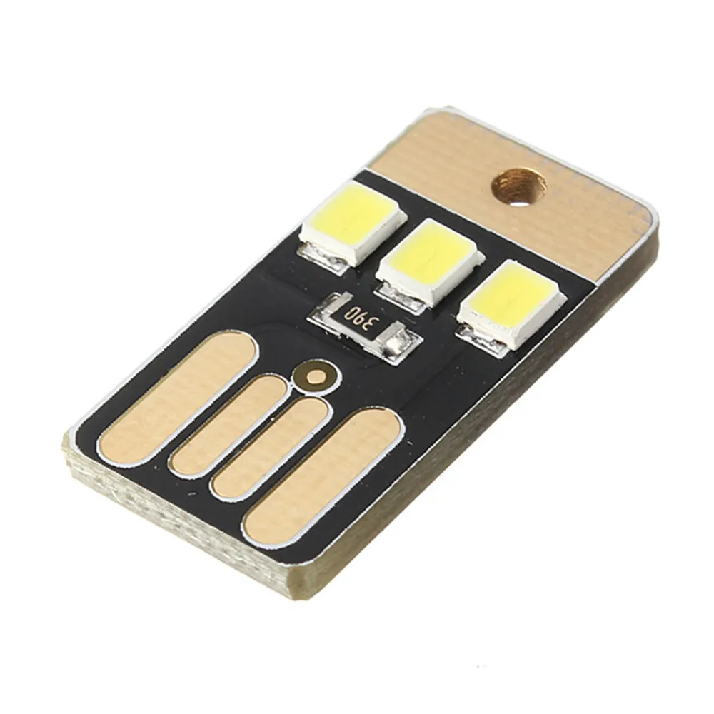 10PCS Mini Pocket Card USB Power LED Keychain Night Light 0.2W USB LED Bulb Book Light For Laptop PC Powerbank Dropship