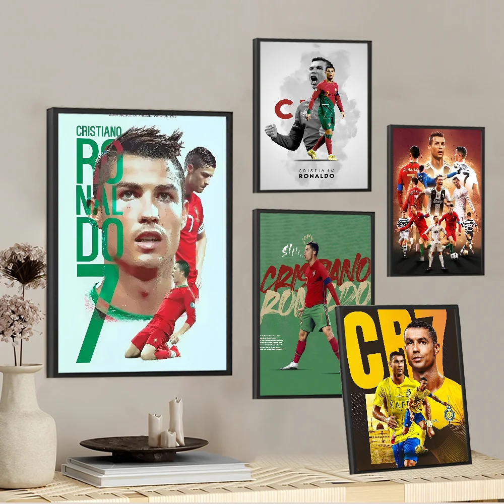 C-Cristiano R-Ronaldo CR7  Self-adhesive Art Poster Whitepaper Prints Posters Artwork Home Decor