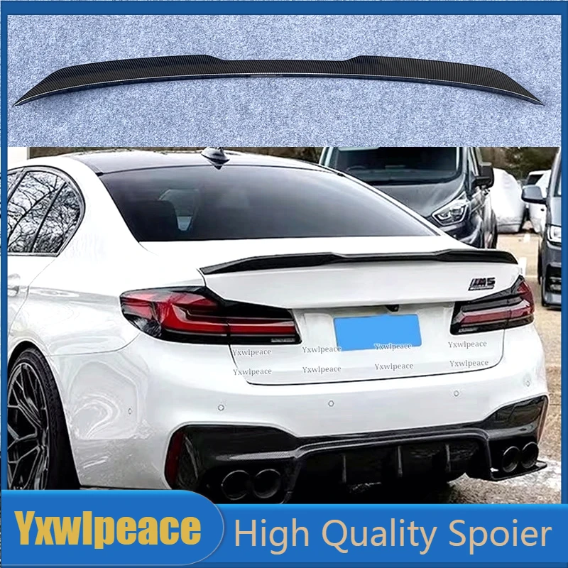 

For BMW 5 Series G30 F90 M5 2018-2022 Spoiler ABS Material Pro Style Unpainted Color Rear Trunk Lip Spoiler Body Kit Accessories