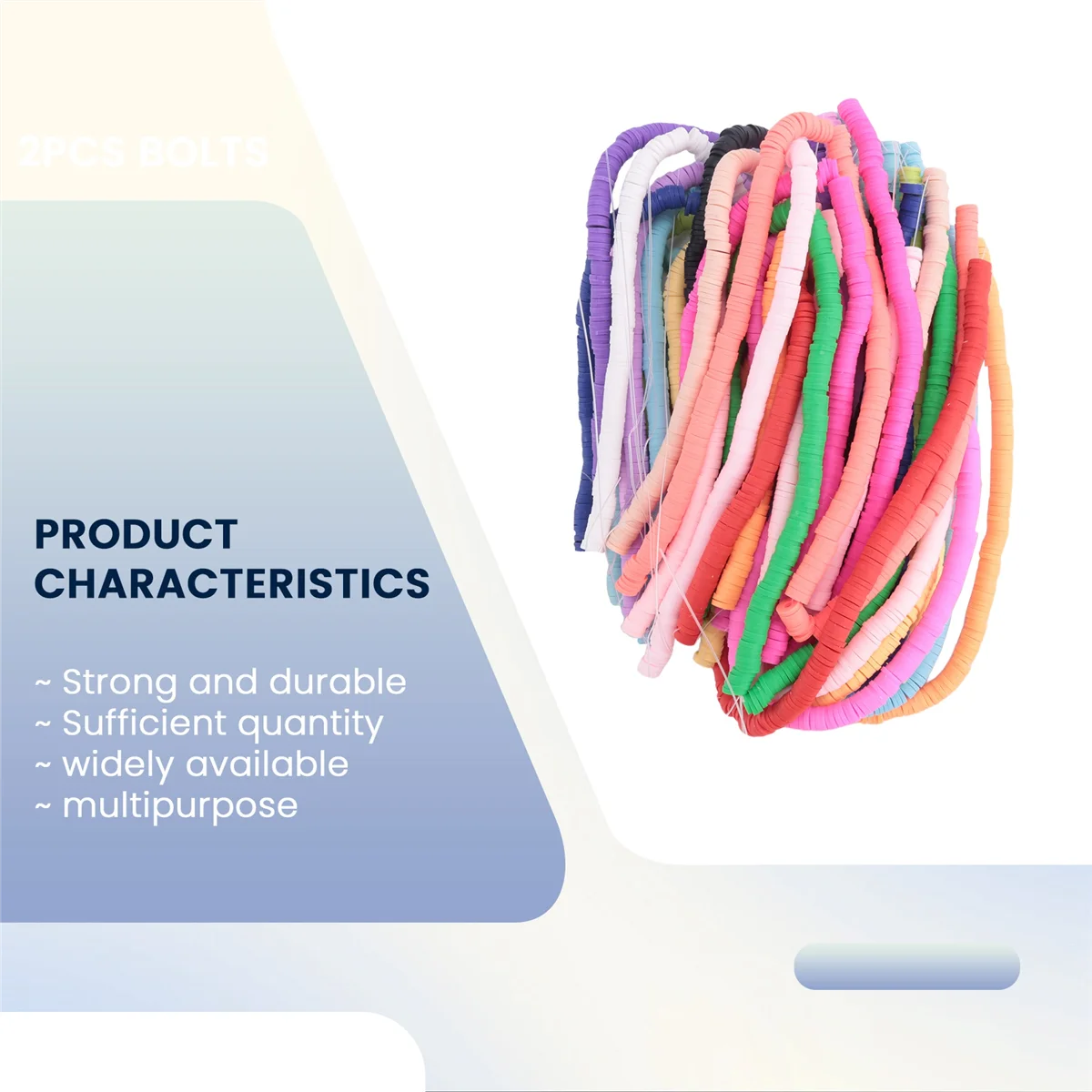 ABQR Perline piatte in argilla adatte per la creazione di gioielli Perline a disco dell'accademia Perline in gomma arcobaleno Bracciale artigianale fai-da-te