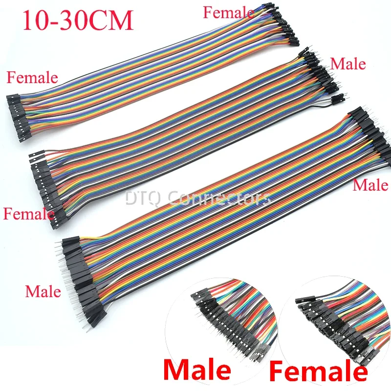 40pin Line 10cm 20cm 30cm Cable Male To Male Female To Female Male To Female Jumper Wire Cable For Pcb Diy Kit