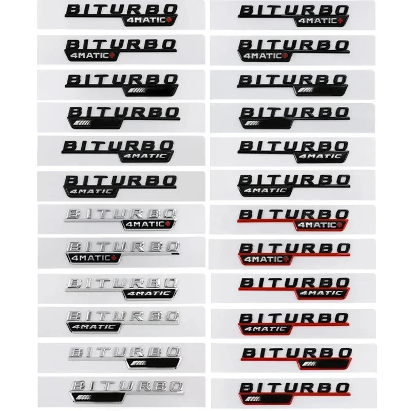 

New 2026 For Benz AMG 2pcs 3D Car Fender Badge For Mercedes BENZ C43 E43 GLC43 GLE43 W213 W204 W205 BITURBO AMG 4MATIC Emblem Lo