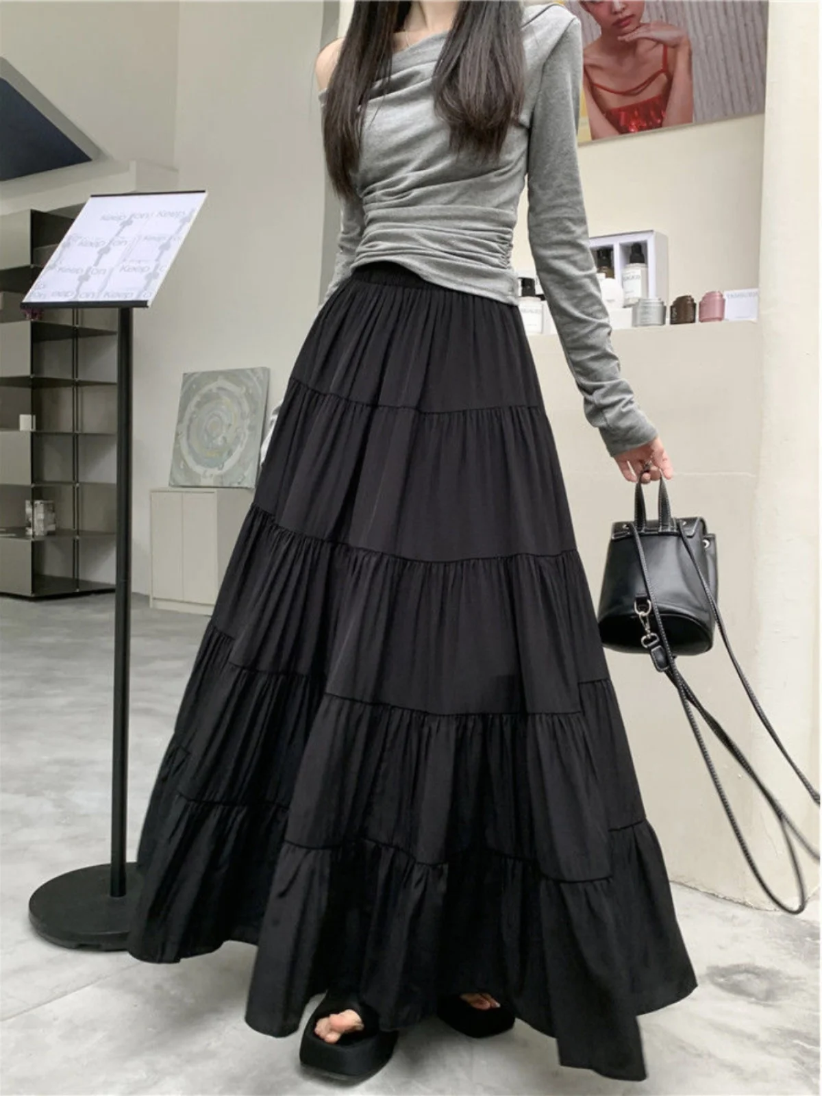 

Мягкая белая юбка А-силуэта, новая модель весна-лето, юбка-тортик, маленький размер, женская нежная длинная юбка с высокой талией