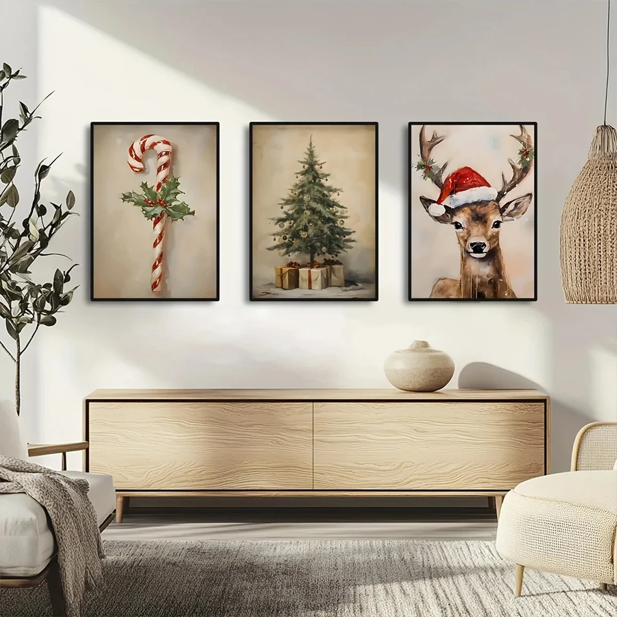 

3-х шт., Ретро Рождественская елка, олень, животное, алмазная живопись, набор в канун Рождества, трость, конфеты, алмазная вышивка, мозаика, домашний декор