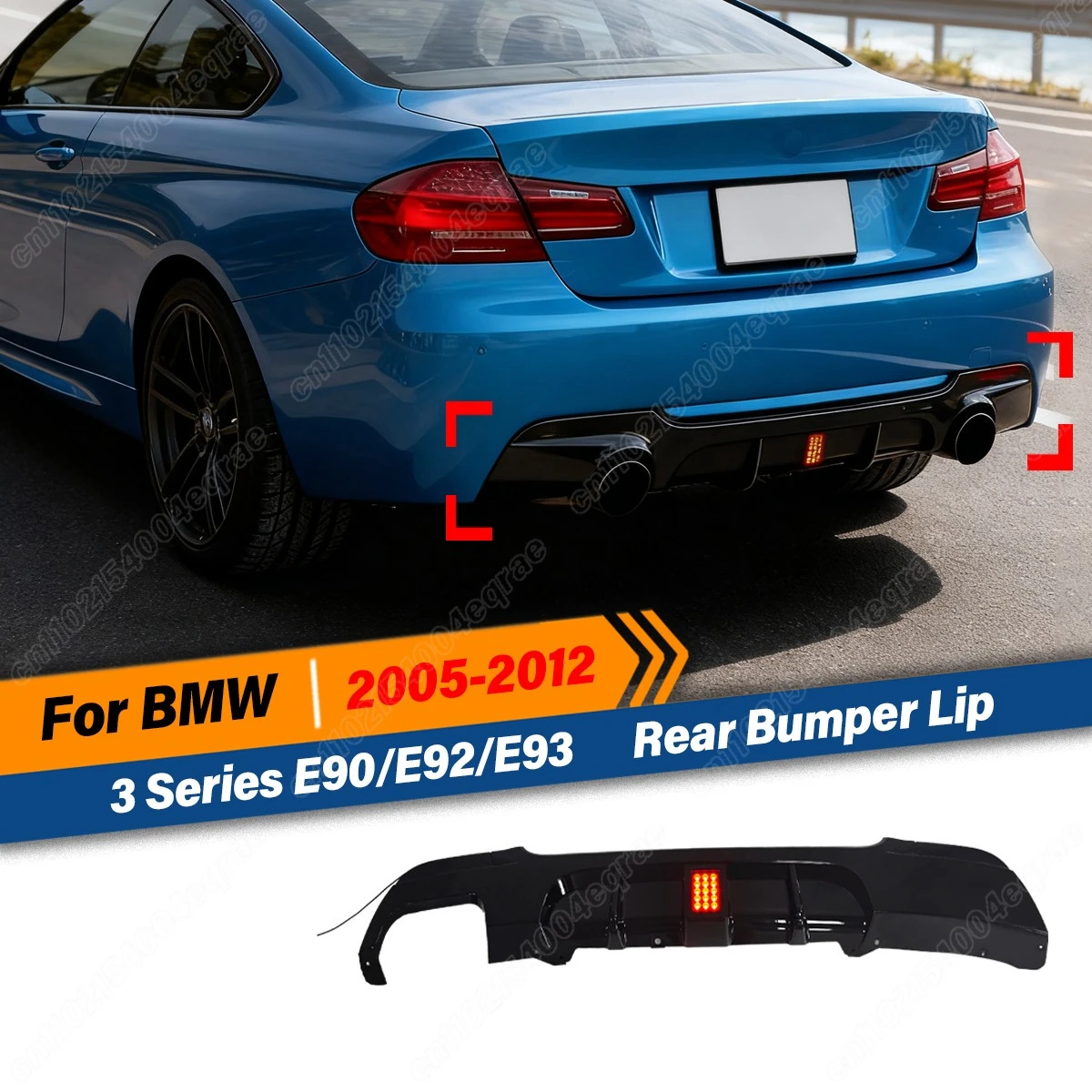 

Для BMW 3 серии E92 2-дверный 2005 2006 2007 2008 2009 2010 2011 M Performance Style Задний диффузор с светодиодными фонарями Комплект кузова