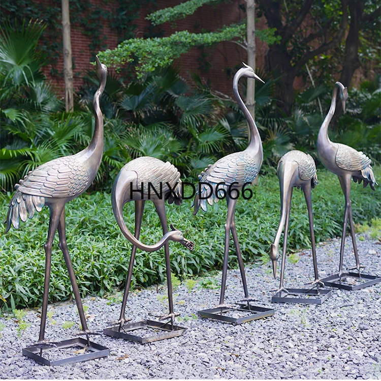 حوض سباحة كرين نحاسي تقليد على الطراز الصيني الجديد زخرفة المناظر الطبيعية