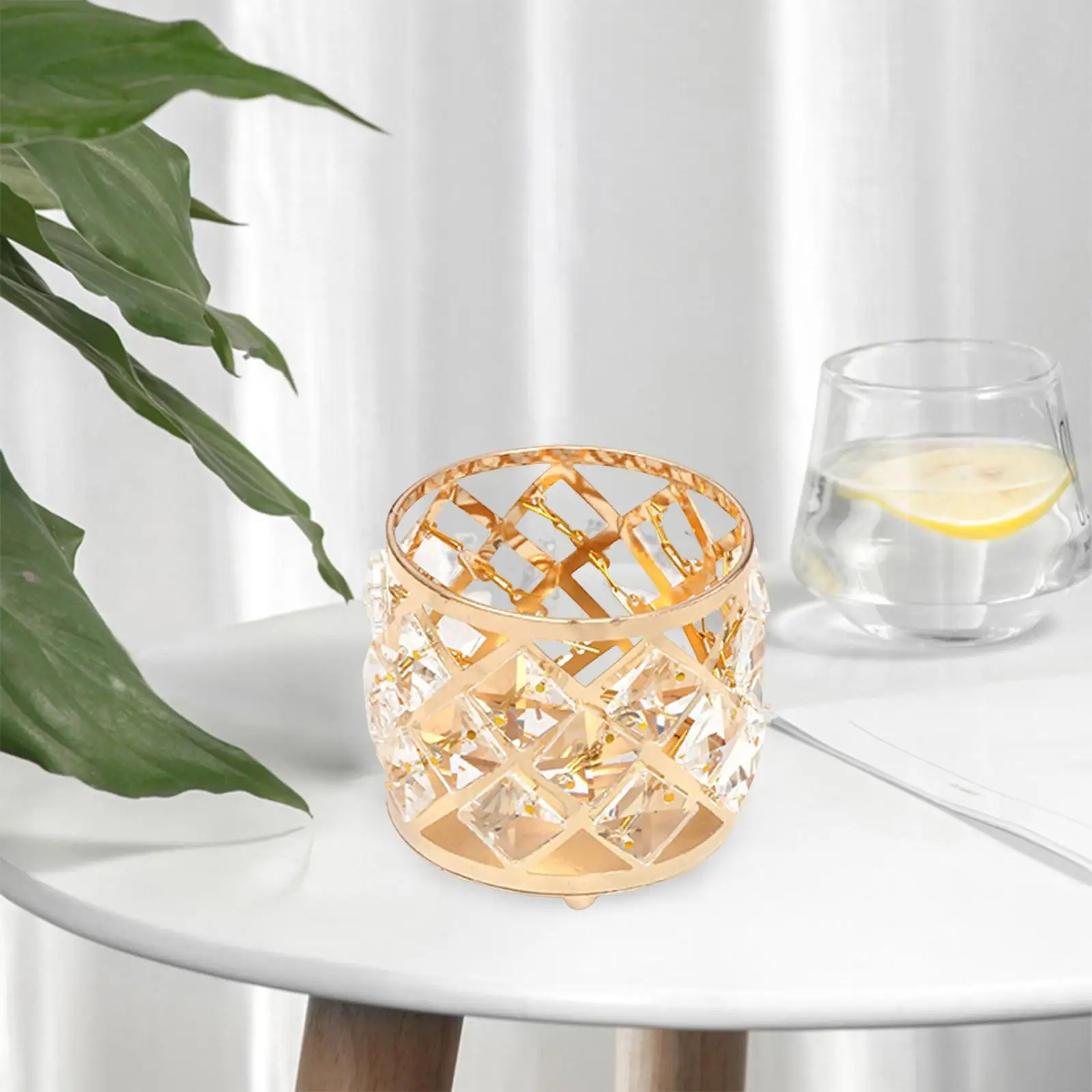 Round Makeup Brush Holder, Pen Organizer, Candy Storage Box, resistente, 4x4x4Inches