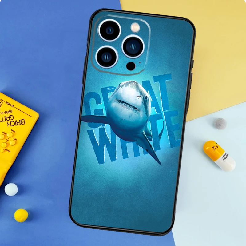 Чехол для телефона «Акула и Кит» для iPhone 17, 16, 14, 13, 12, 11, 15 Pro Max Plus 12, 13 mini 16e 17 Air Bumper Cover