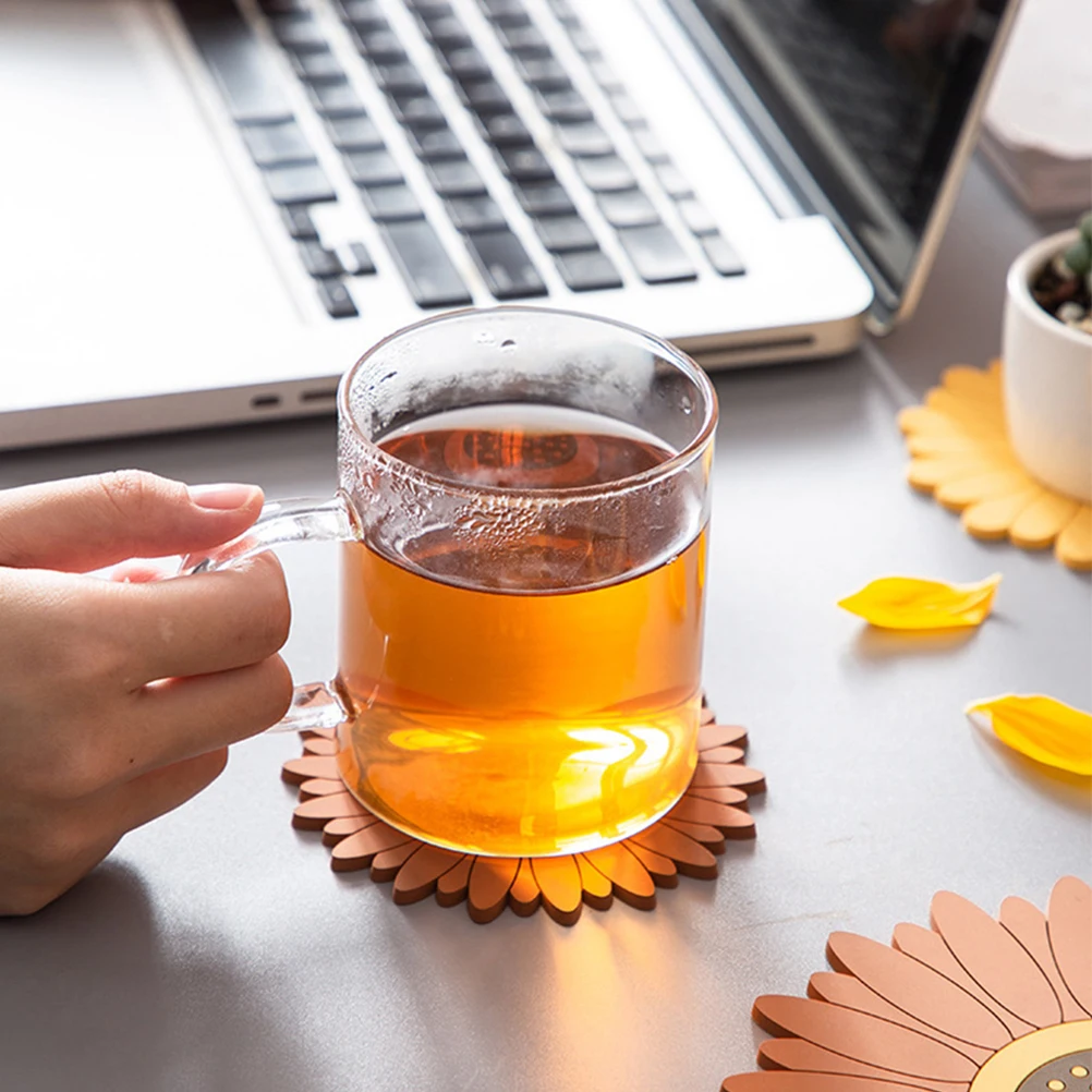 

3 Pcs Pot Holders PVC Kitchen Placemat Anti Scalding Cup Flower Coaster Table Mat Heat Resistant Scratch Proof Trivet Mats