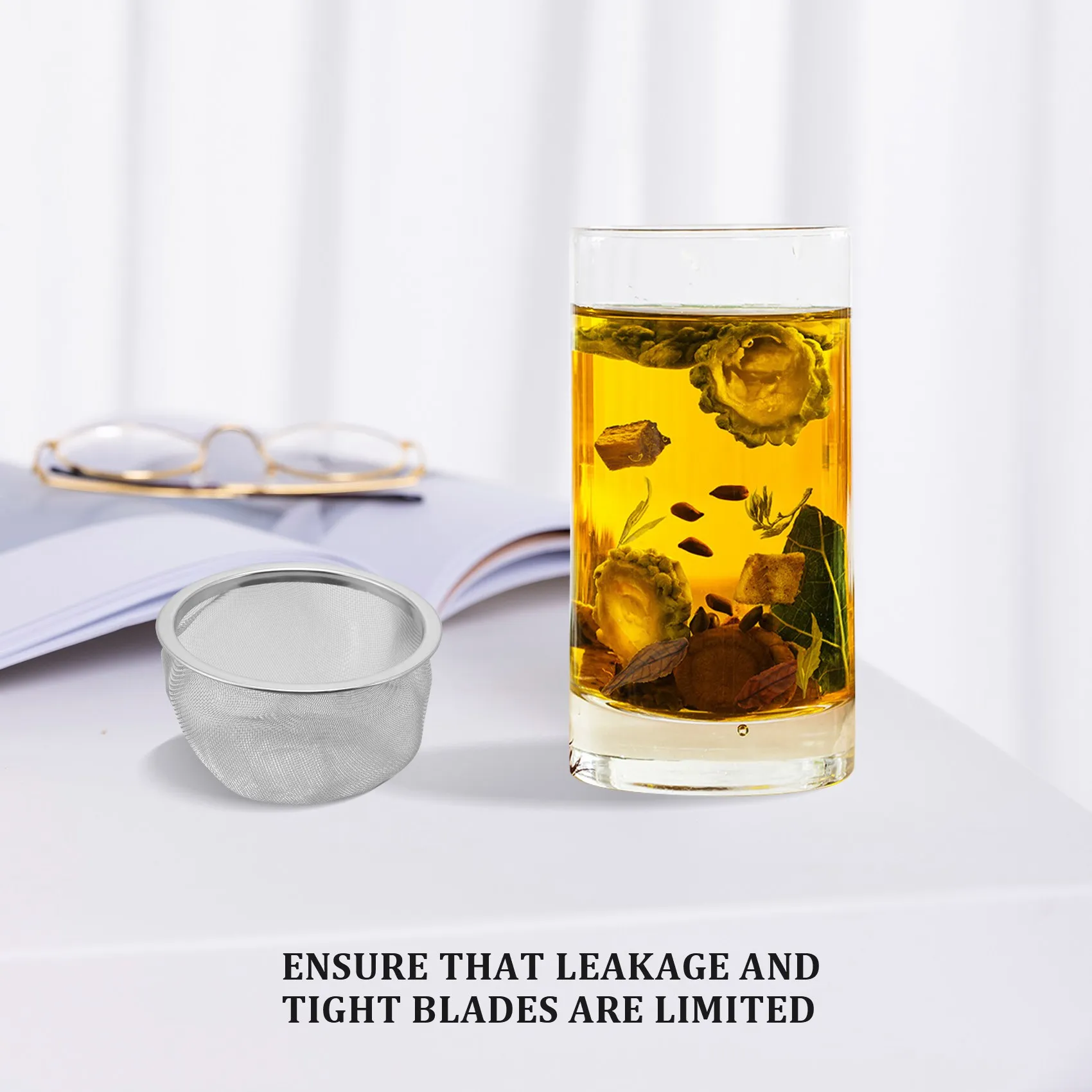 Teekanne Durchmesser 80mm Metallgitter Tee blatt Gewürze Siebkorb