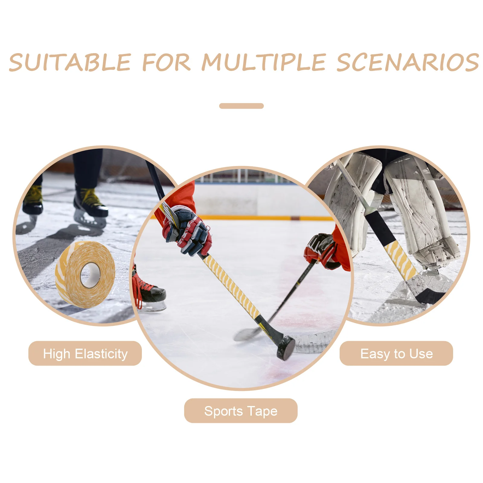 

Ice Hockey Tape Non-Slip Racket Wrap Sticky Band Durable Flexible Cold Resistant Sports Accessory Long Life Ice Hockey Tape