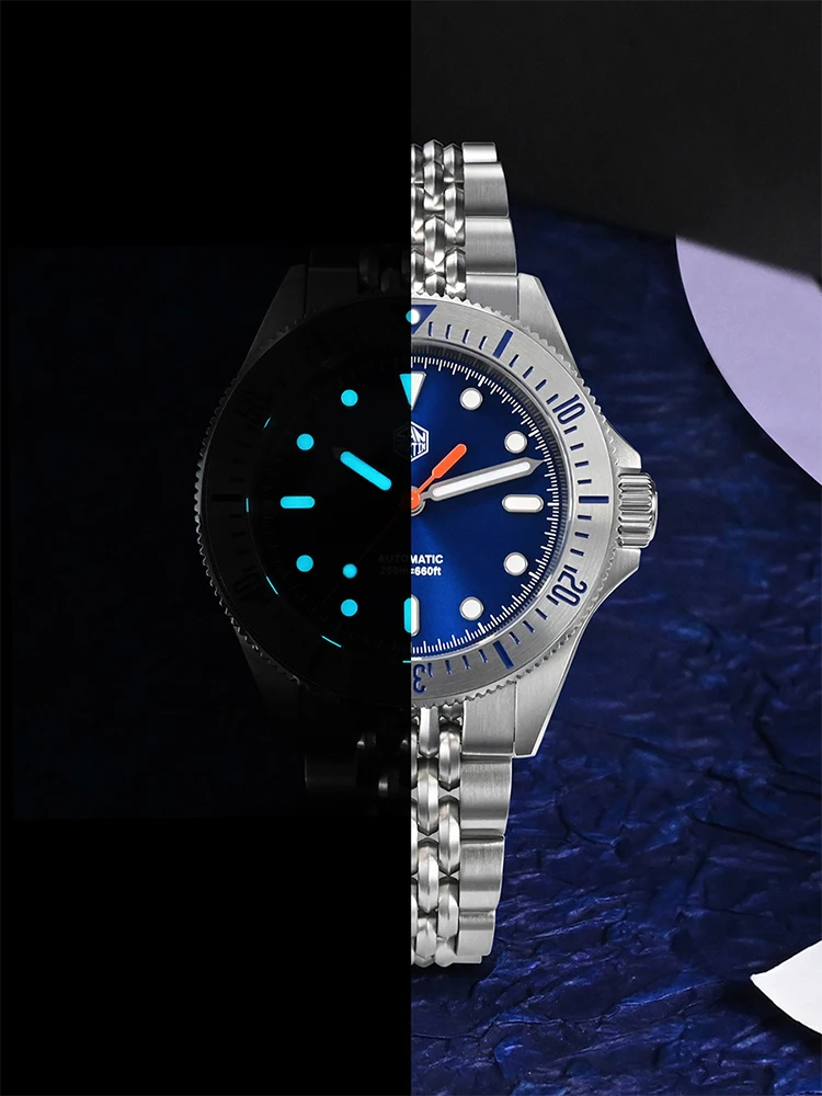 San Martin 38.8mm NH35 Watch Men For Diving Sport Saat On The Fly Adjustable Clasp Enamel Dial Sapphire Relojes 20Bar SN0044B