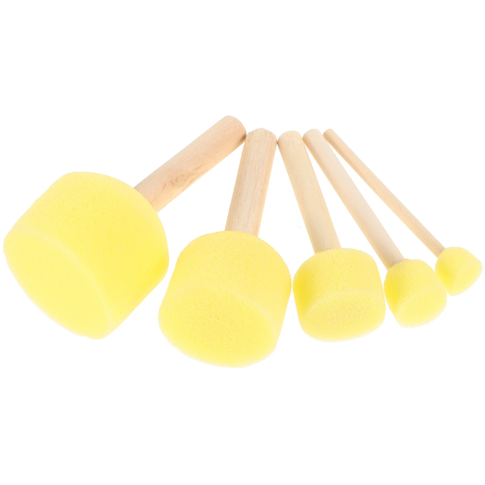 5 Pcs Paint Brush Pottery Tools Child Clay Gauge Throwing 1000X500X500CM Sponge Wooden Kit DIY Finger Painting