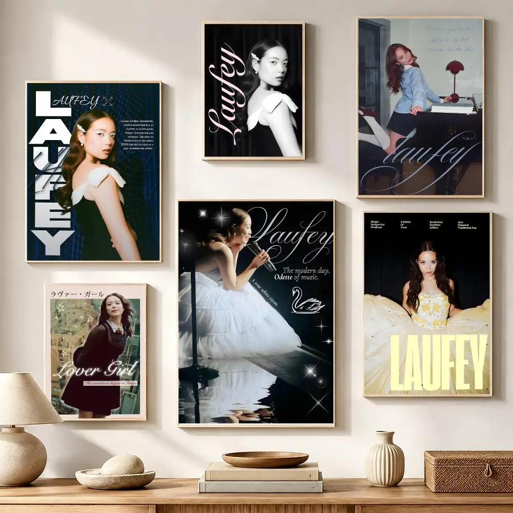 Laufey Poster High-definition Waterproof stickers, Suitable for Home Décor, Gifts, and Holiday Decorations