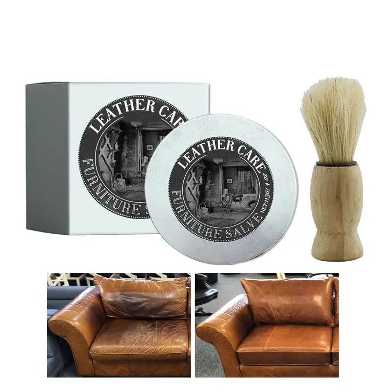 

Leather Furniture Salve Leather Care Salve With Brush Leather Paint For Furniture Couch Polish Furniture Salve & Brush Bundle