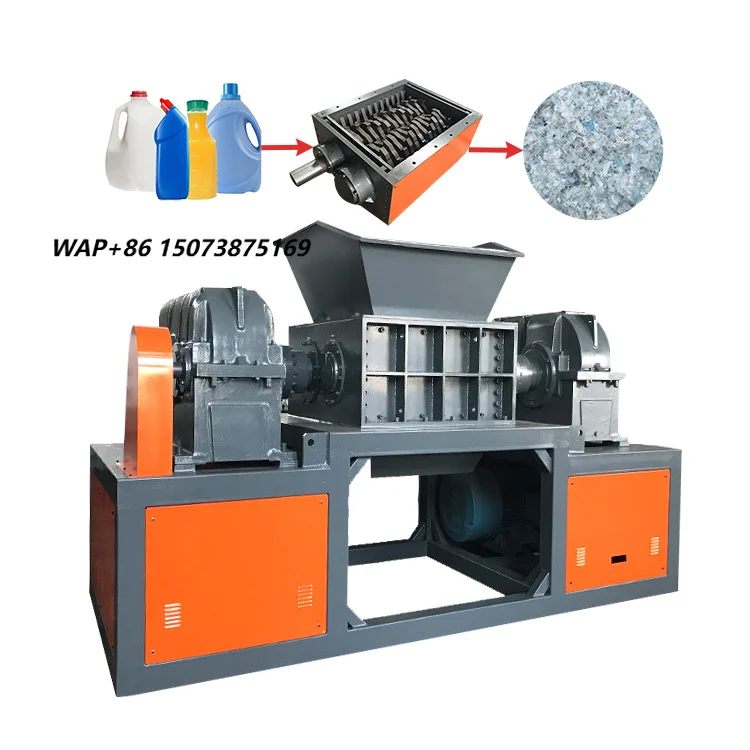 2026 New Plastic Shredder 600 Model Double Shaft Plastic Pipe Shredder Machine