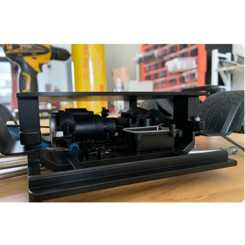 Extended Compartment For MJX H8H 1/8 RC Crawler Oversized Battery Tray 3D Printed  Fit Large Battery 4G FPV Long Range Bolt-On
