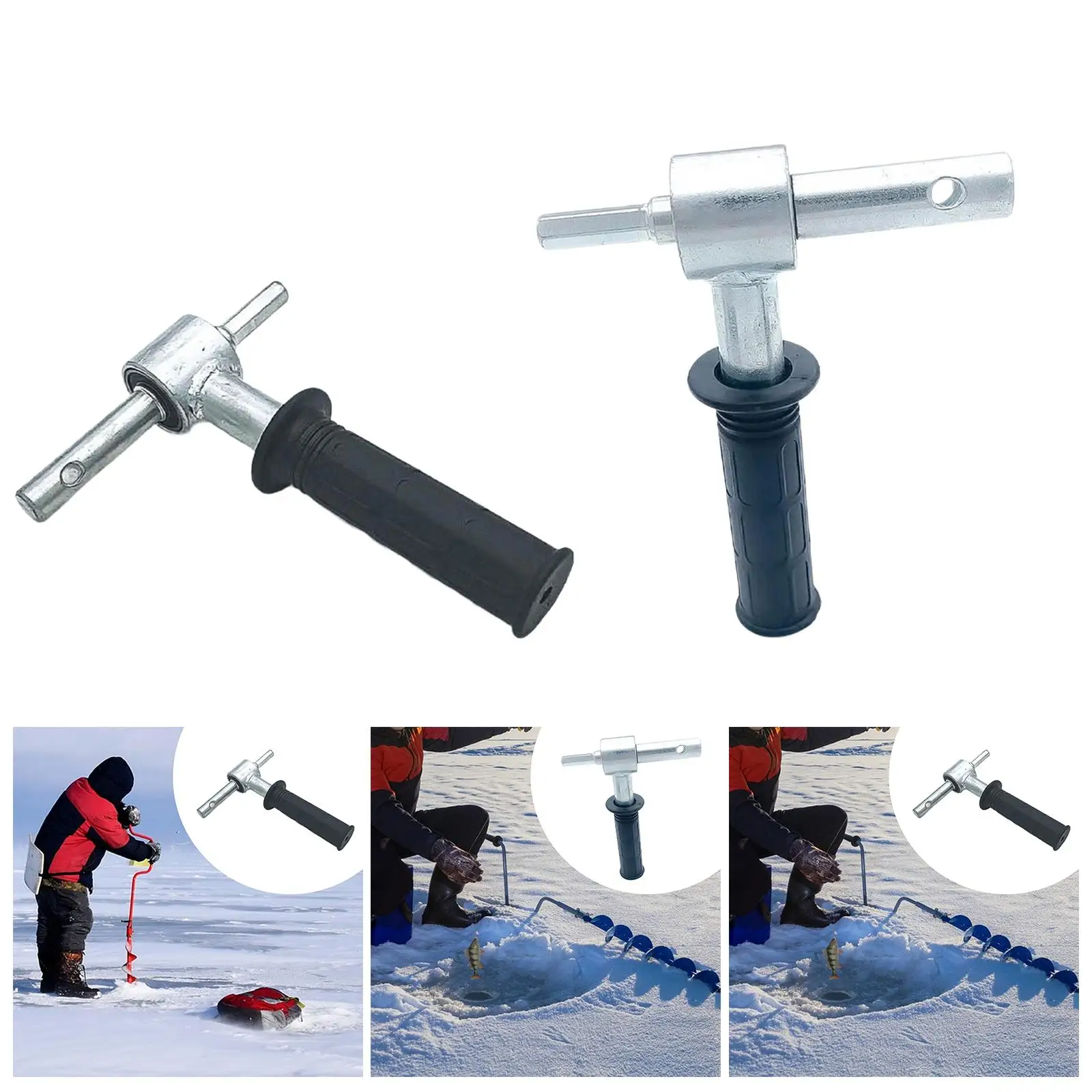 محول مثقاب الثلج، ملحق معدني قوي وخفيف الوزن احترافي، محول بديل لصيد الأسماك على الجليد للاستخدام في الهواء الطلق #3