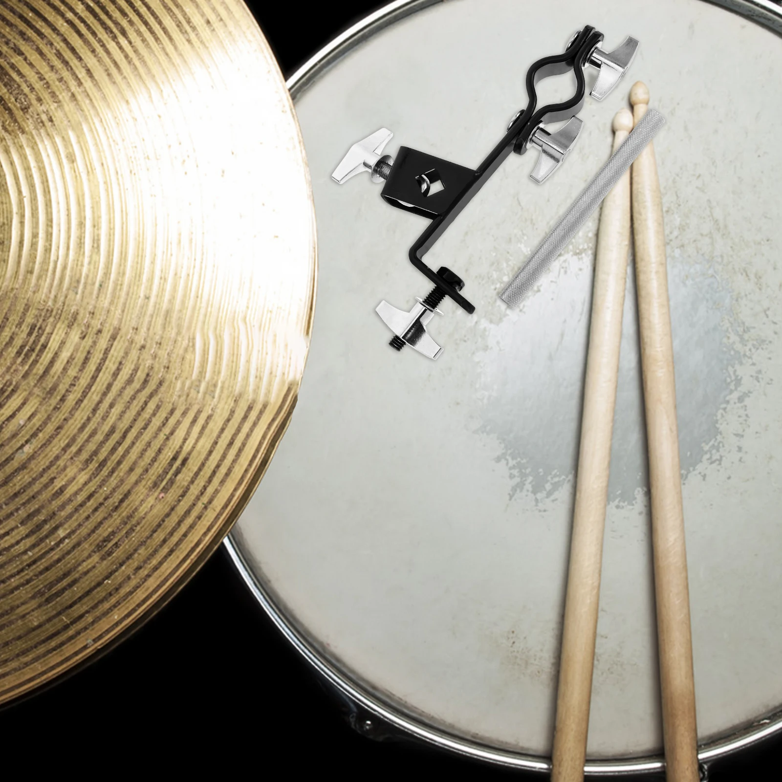

Heavy Duty Drum Bracket Stable Holder Cowbell Mount Clip Durable Metal Boom Bracket Floor Tom Brackets Extension Cymbal Clip