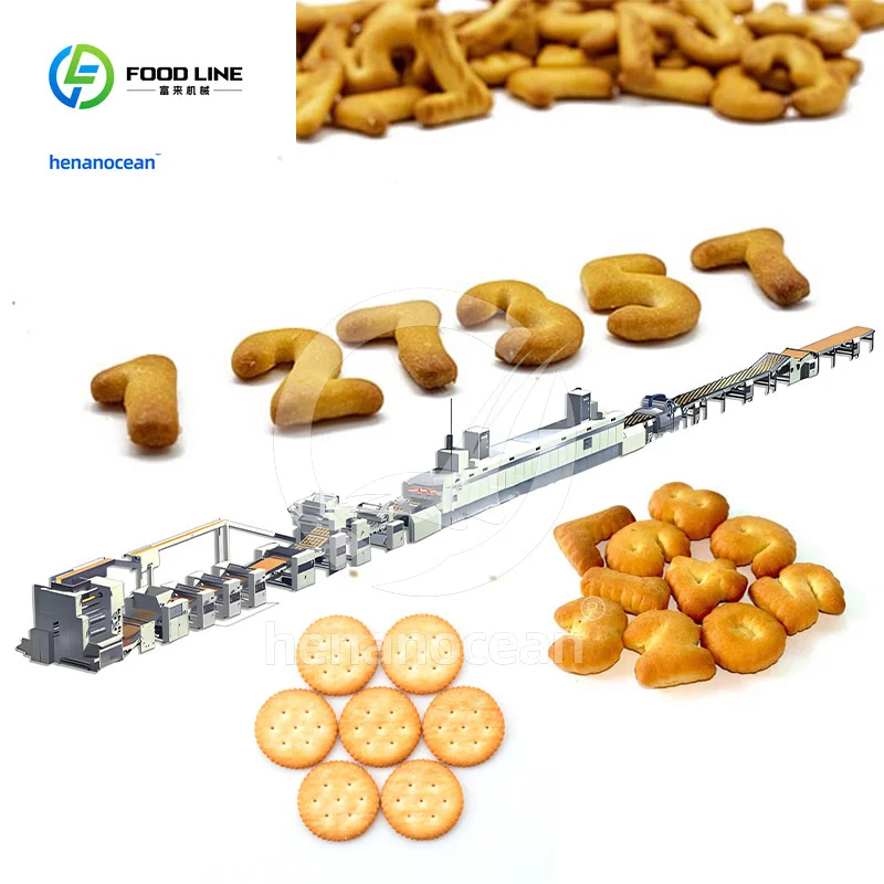 Precio de línea de producción automática de galletas de la máquina de fabricación de plantas de fabricación de galletas de Hello Panda a pequeña escala