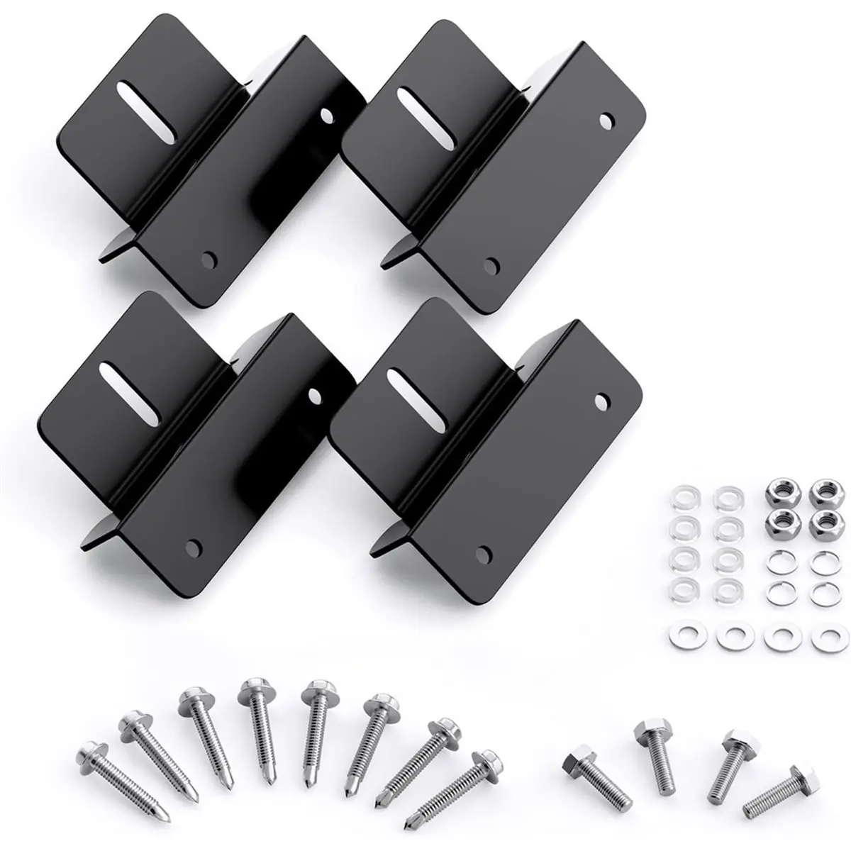 Corrosion-Free Aluminum Z Bracket Sets for Solar Panels on RV, Trailer, Boat, Yachts, Wall & Off Grid Roof