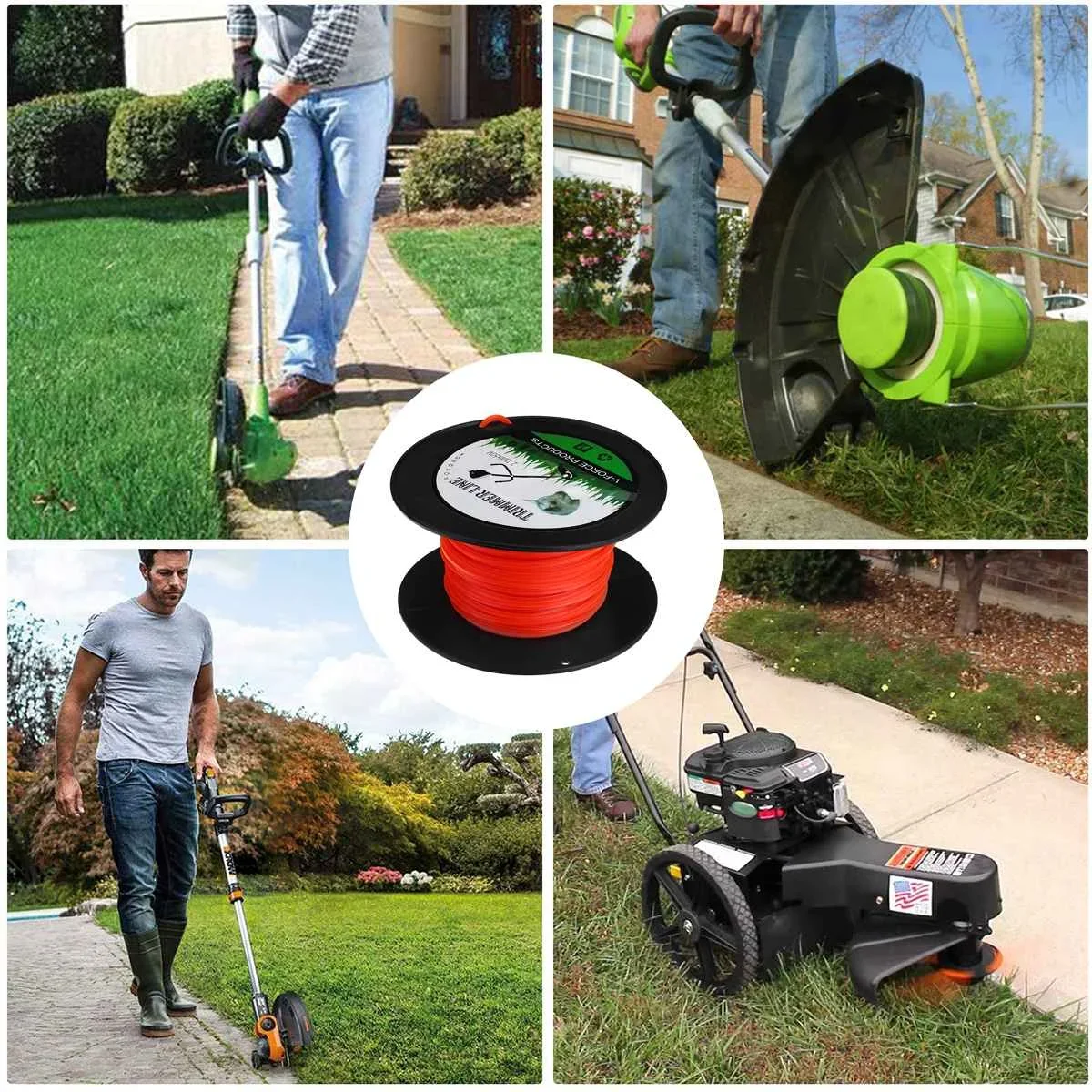Imagem -03 - Rodada Nylon Cord Wire String para Grass Trimmer Linha Corda Cut Strimmer Rolo 27 Milímetros