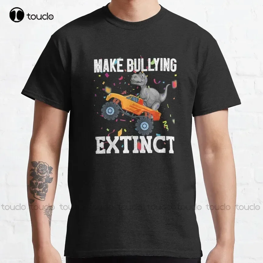 Faisons disparaître la harcèlement scolaire, nous portons de l'orange pour la Journée de l'unité, t-shirt classique dinosaure, cadeau pour maman et papa, meilleurs amis, t-shirt classique Xs-5Xl, nouveau