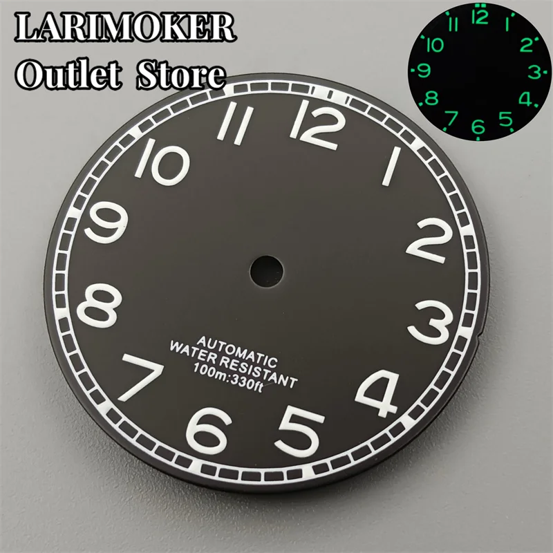 

LARIMOKER29mm black Blue green watch dial luminous fit NH35 NH36 ETA2824 2836 Mingzhu DG2813 3804 Miyota 8205 8215 821A movement