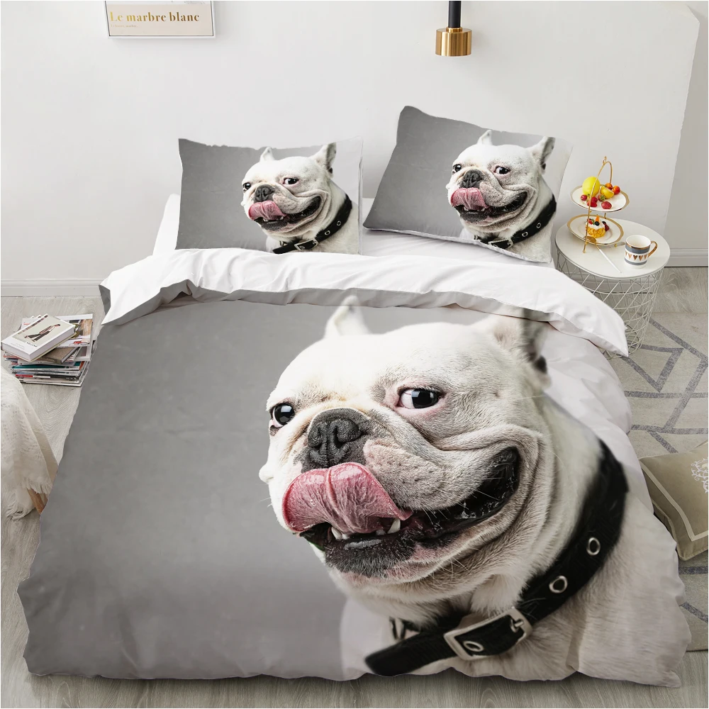 Dog Duvet Cover Home Decor Bedding Set Comforter Cover Boys Girls with 2 Pillow Case 200x200 200x220 200x230 230x230cm