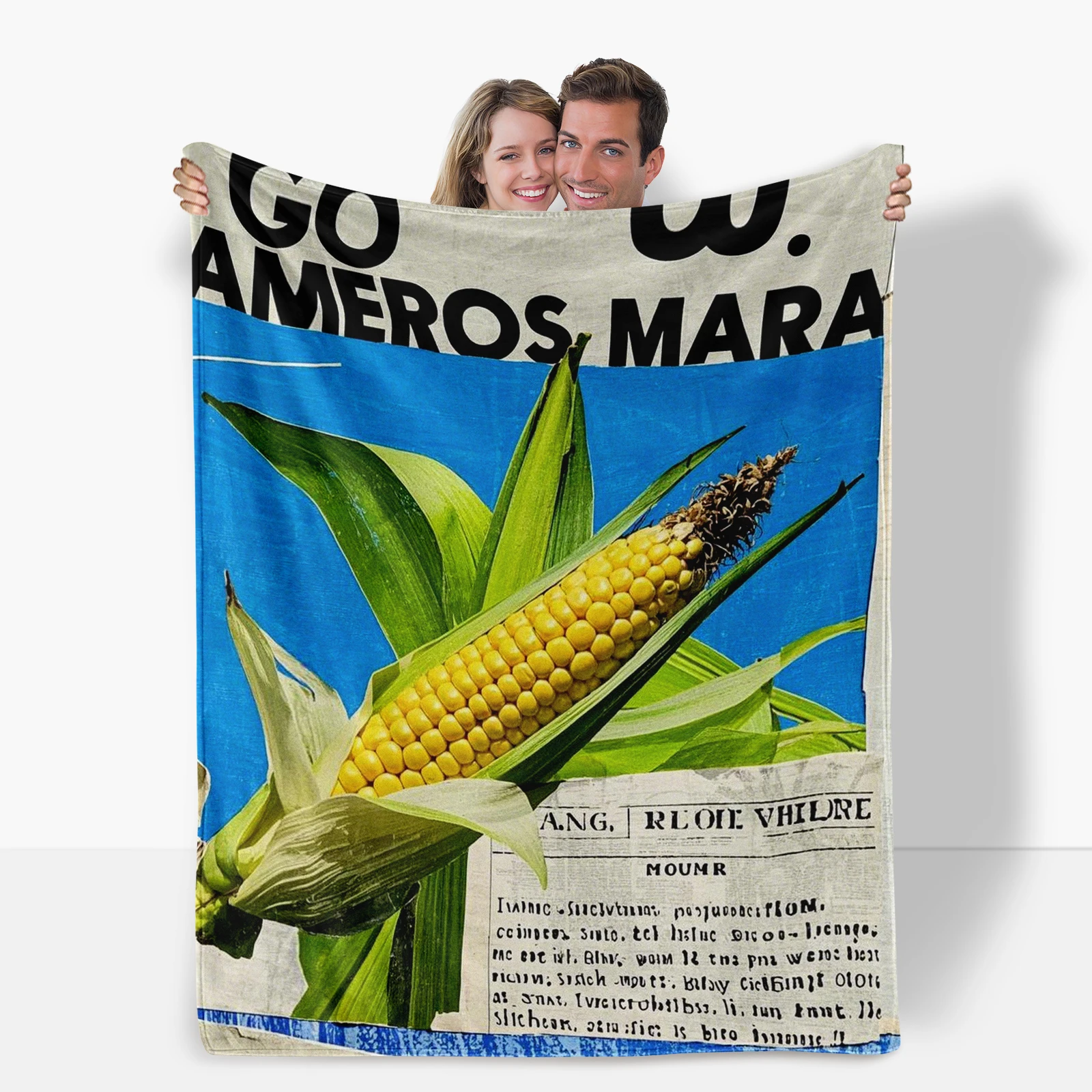 

Unique Newspaper Design Blanket Showcases The Charm Of Corn As An Educational And Heartwarming Gift