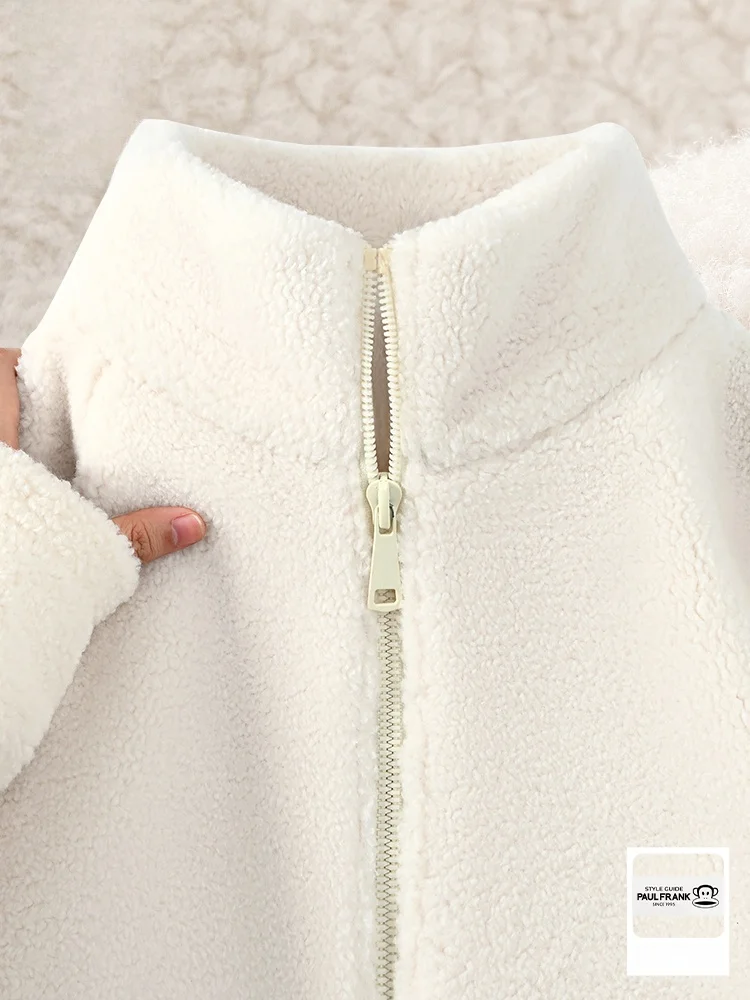 

Утепленная куртка из овечьего вельвета для мужчин и женщин, зимняя теплая повседневная верхняя одежда с воротником-стойкой на молнии для молодежи, для поездок на работу