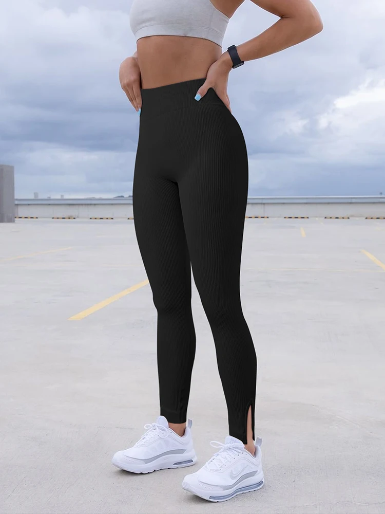 Pantaloni da yoga Leggings sportivi a vita alta senza cuciture da donna Leggings da palestra per allenamento con vestibilità aderente per il