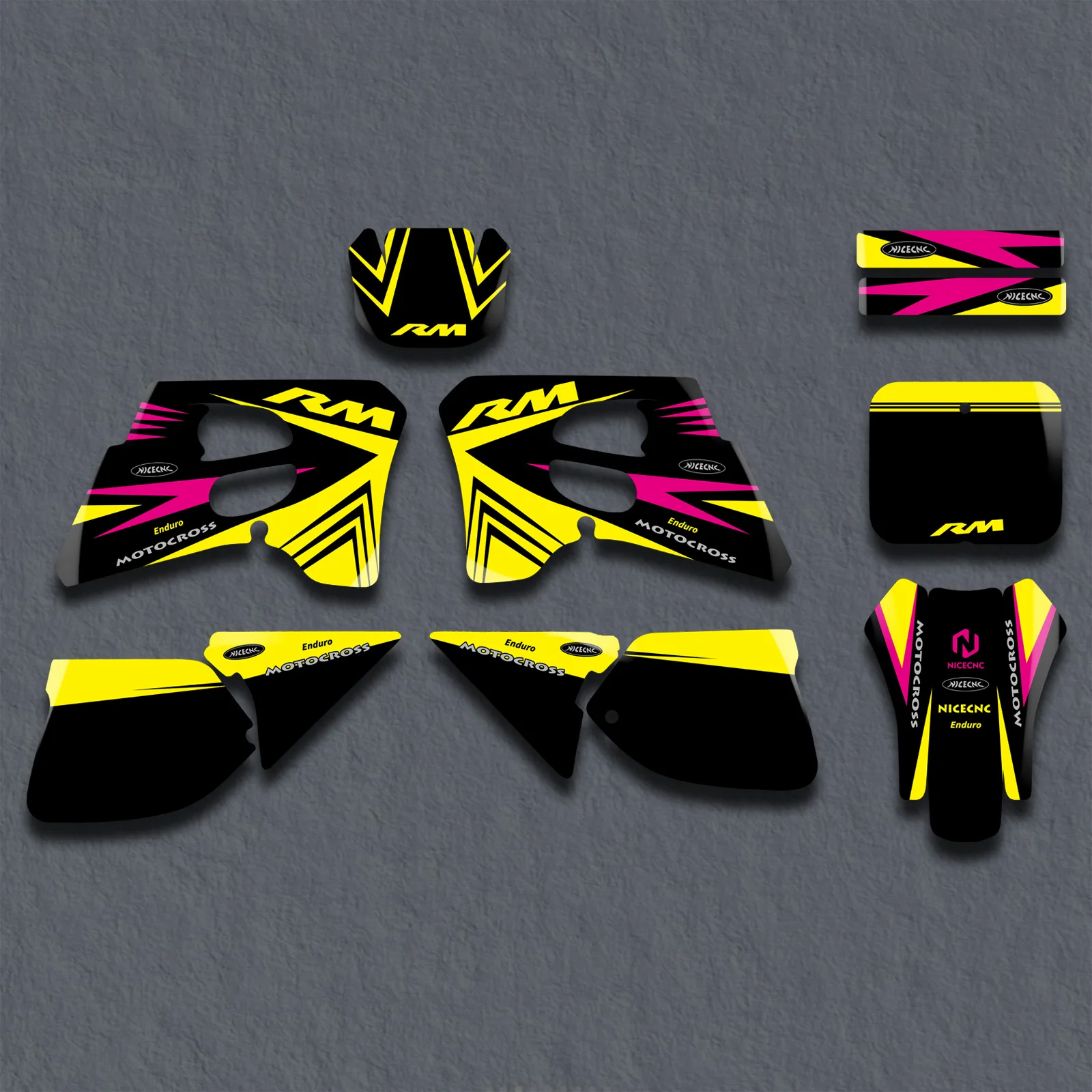 

​NICECNC For Suzuki RM125 RM250 RM 125 250 1993 1994 1995 Motorcycle Fairing Graphics Background Decals Sticker Kit Customize