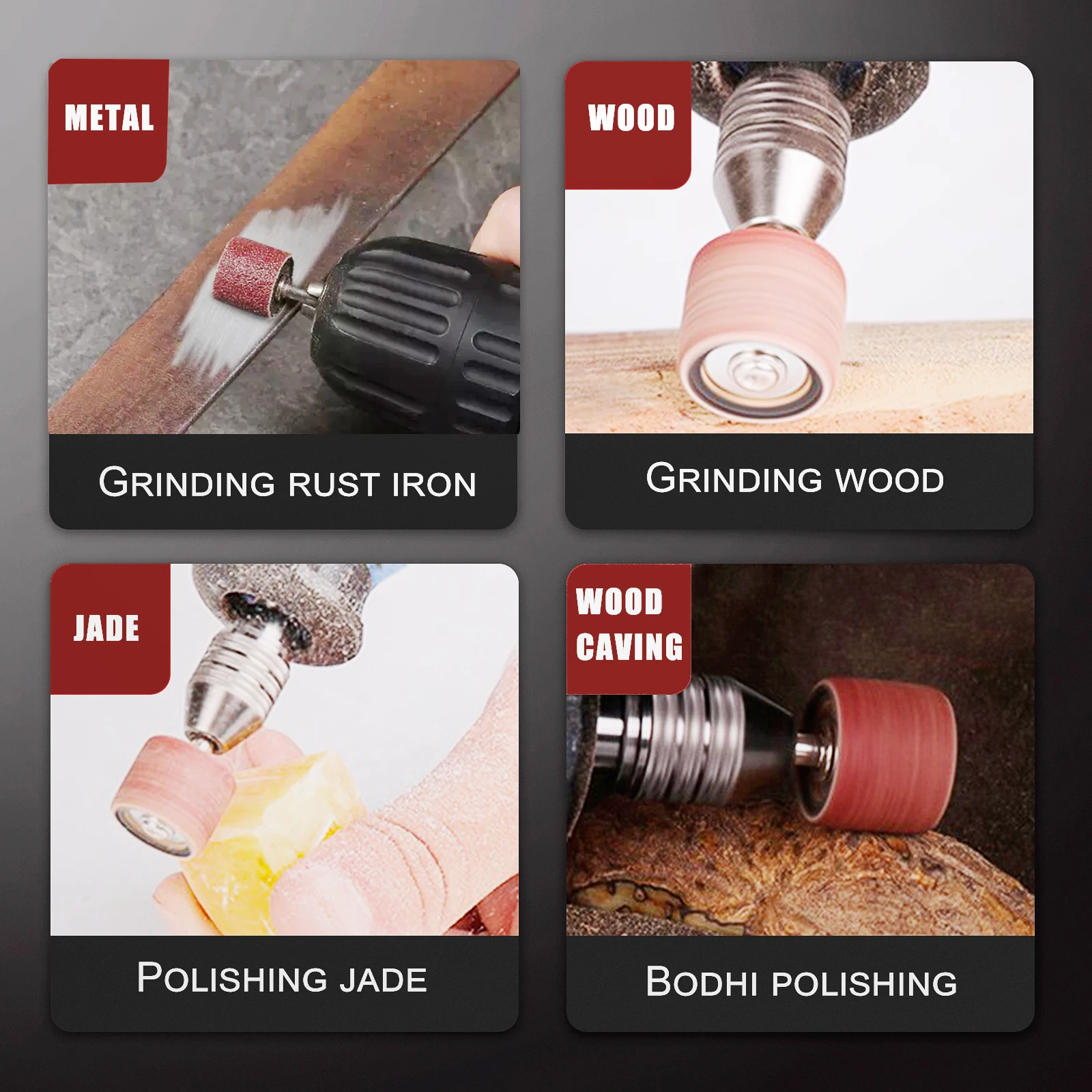 284pcs Sanding Drums Kit For Dremel Sanding Bands Bits Rotary Tool Accessories Sanders Mandrels For Drill WoodWorking