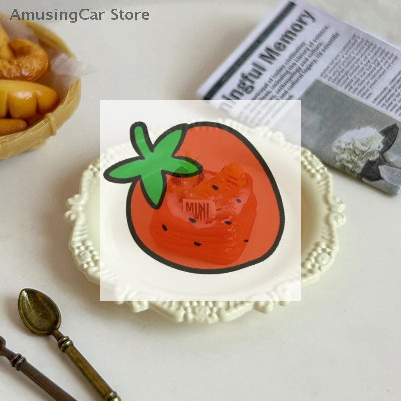 ของเล่นบ้านตุ๊กตาจิ๋วสไตล์เรโทร: ชุดอาหารครัว 3 ชิ้นสำหรับเด็กผู้หญิงเล่นบ้านตุ๊กตา